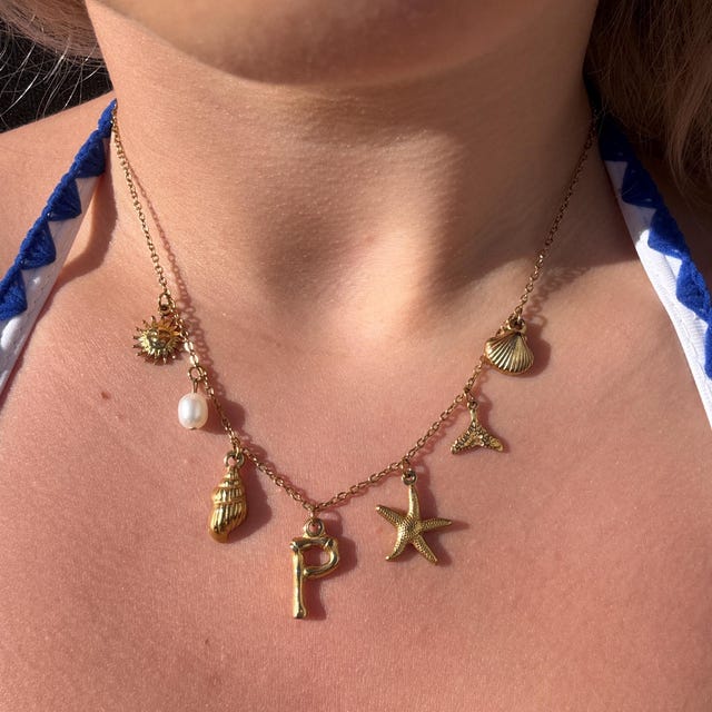 ●SSY● Ocean Chain Initial Necklace 24 HOT INTIAL NECKLACE Amazon.com: Ewrkbr Charm Initial Necklace for Women, 14K