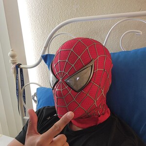 レッド トビー・マグワイア スパイダーマンマスク - シルクスクリーン
