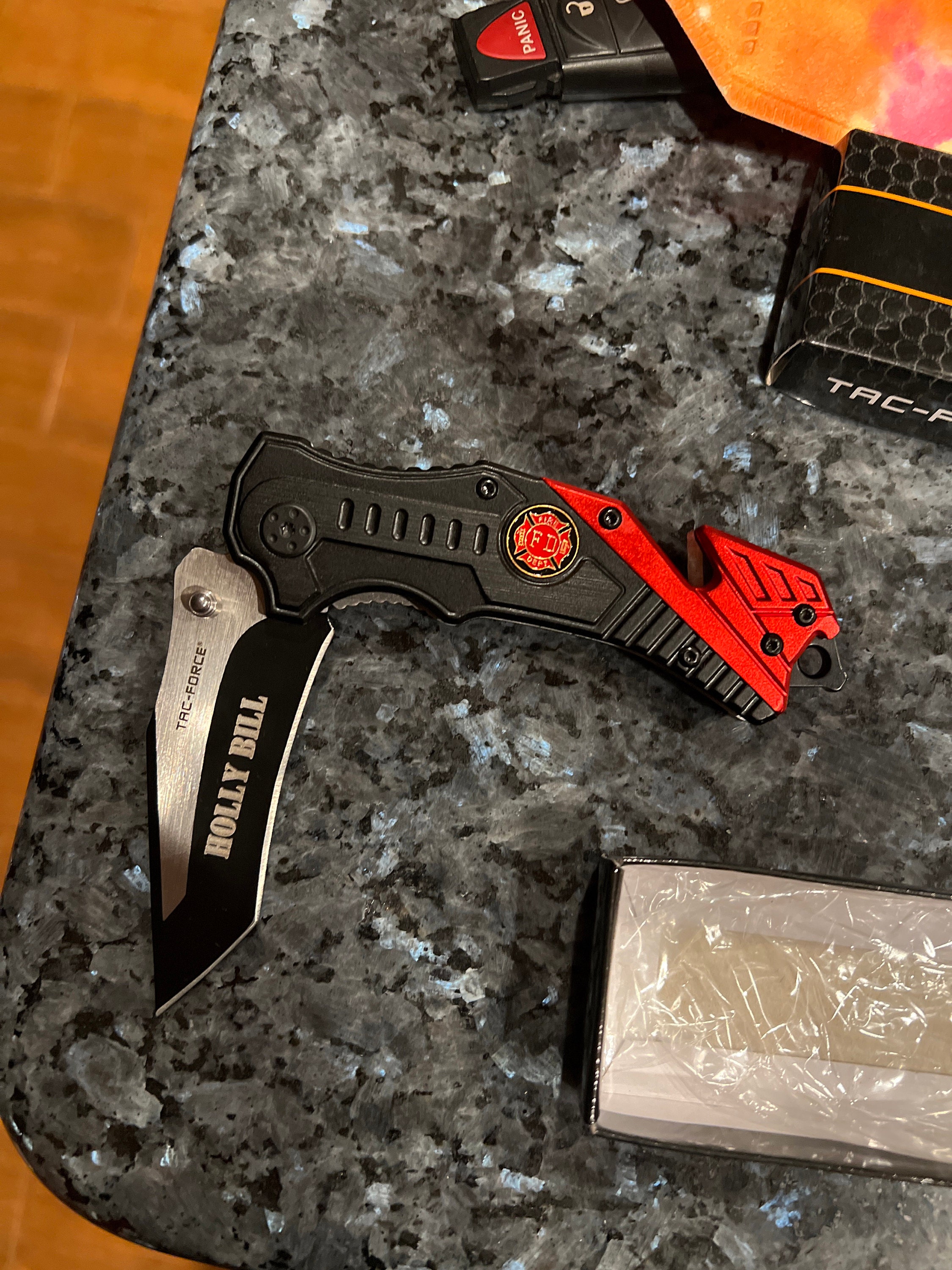 Personalized FIREFIGHTER FIREMAN Pocket Knife Knives Fire Academy Platoon Engine Custom Engraved Gift for Dad Him Grandpa Son Multitool
