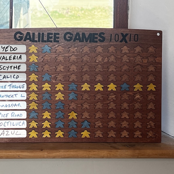 10x10 Game Tracker / Board Game Tracker / Game Challenge Board / Board ...