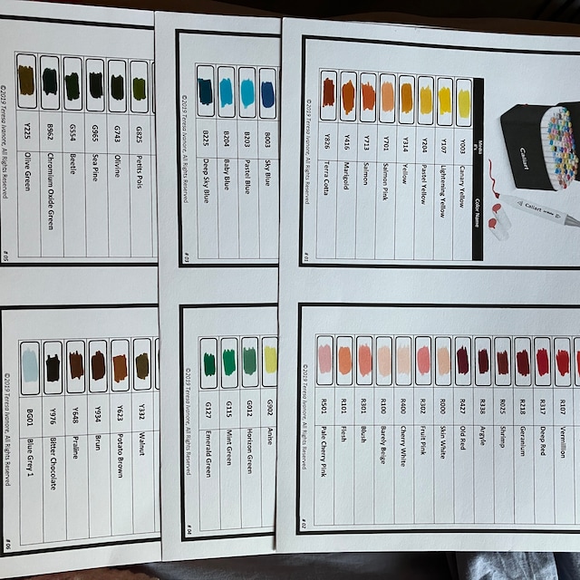 Swatch Form: Caliart Alcohol Markers 100pc. 