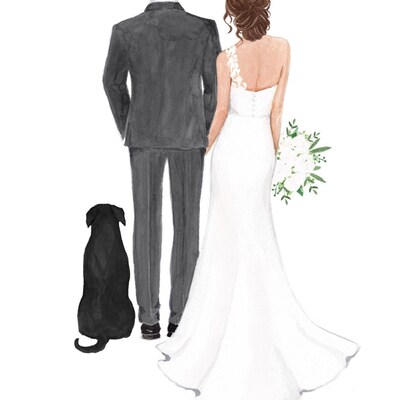 Bride and Groom Personalized Card, Wedding Printable Card, Wedding Card ...