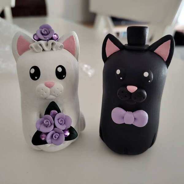 Cat Wedding Cake Toppers - Etsy
