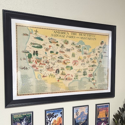 MCM National Parks and Monuments Map, Instant Digital Download ...