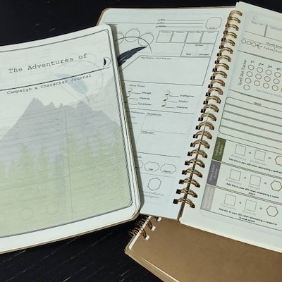 Printable Dnd Character Journal, Dnd Character Sheet With Spell Cards, A5 Size, Dungeons and ...