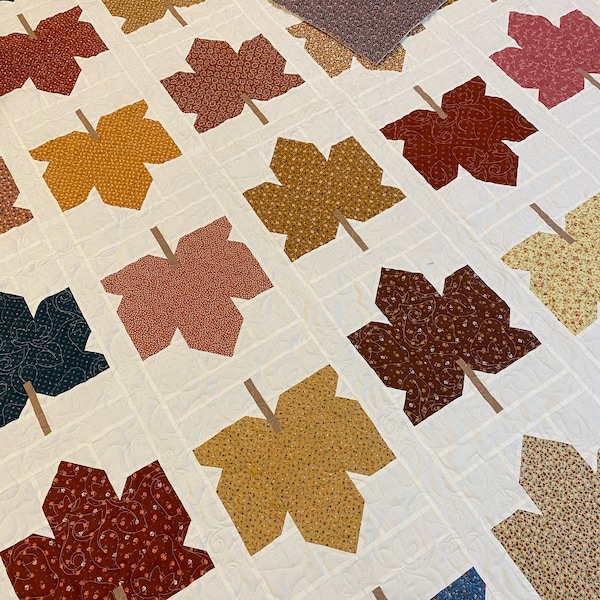 Fall Leaves Quilt Pattern, PDF - Etsy