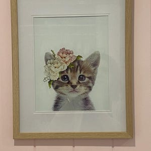 Muurkunst kitten ~ Print babykat ~ Decor meisjes slaapkamer ...