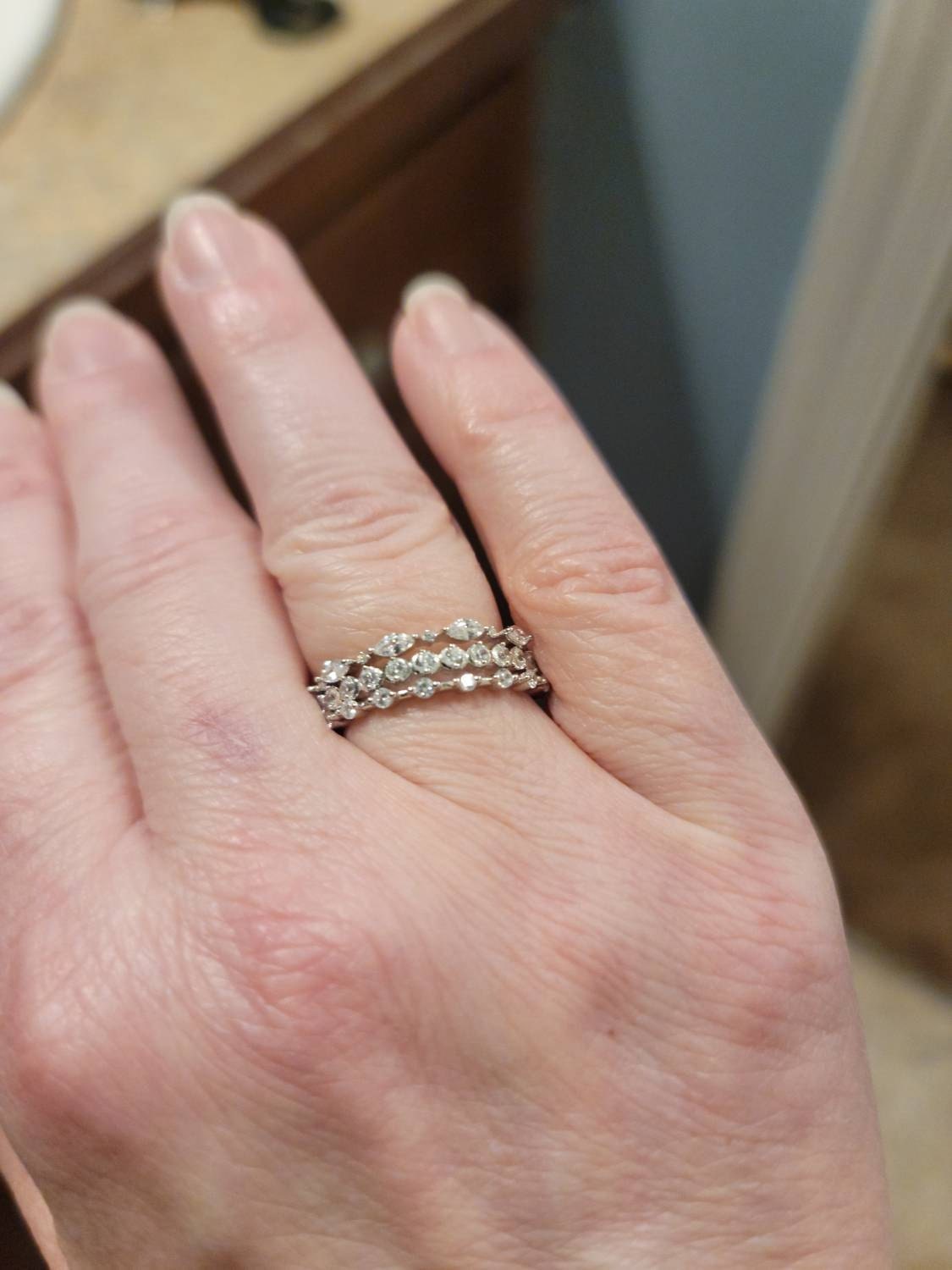 Pearl Diamond Stacking Rings by Caitlyn Minimalist • Dainty Gold Pearl Rings • Diamond Stackable Rings Set • Maid of Honor Gift for Her