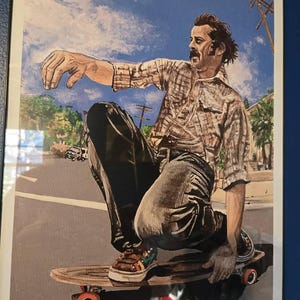 Jason Lee My Name is Earl Skateboarding Original Painting Limited