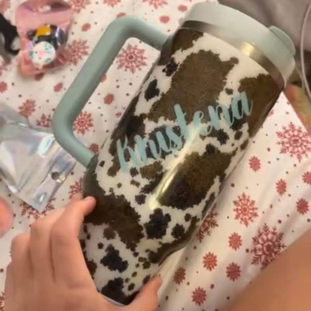 2月4日まで掲載　アンドビー　まとめ売り　新品未使用 Custom Cow Hide - Authentic Stanley Tumbler - Epoxy Glitter