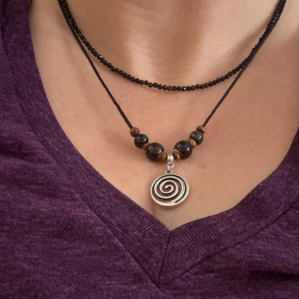 Fascinating Black Rope Cord Necklace Gallery