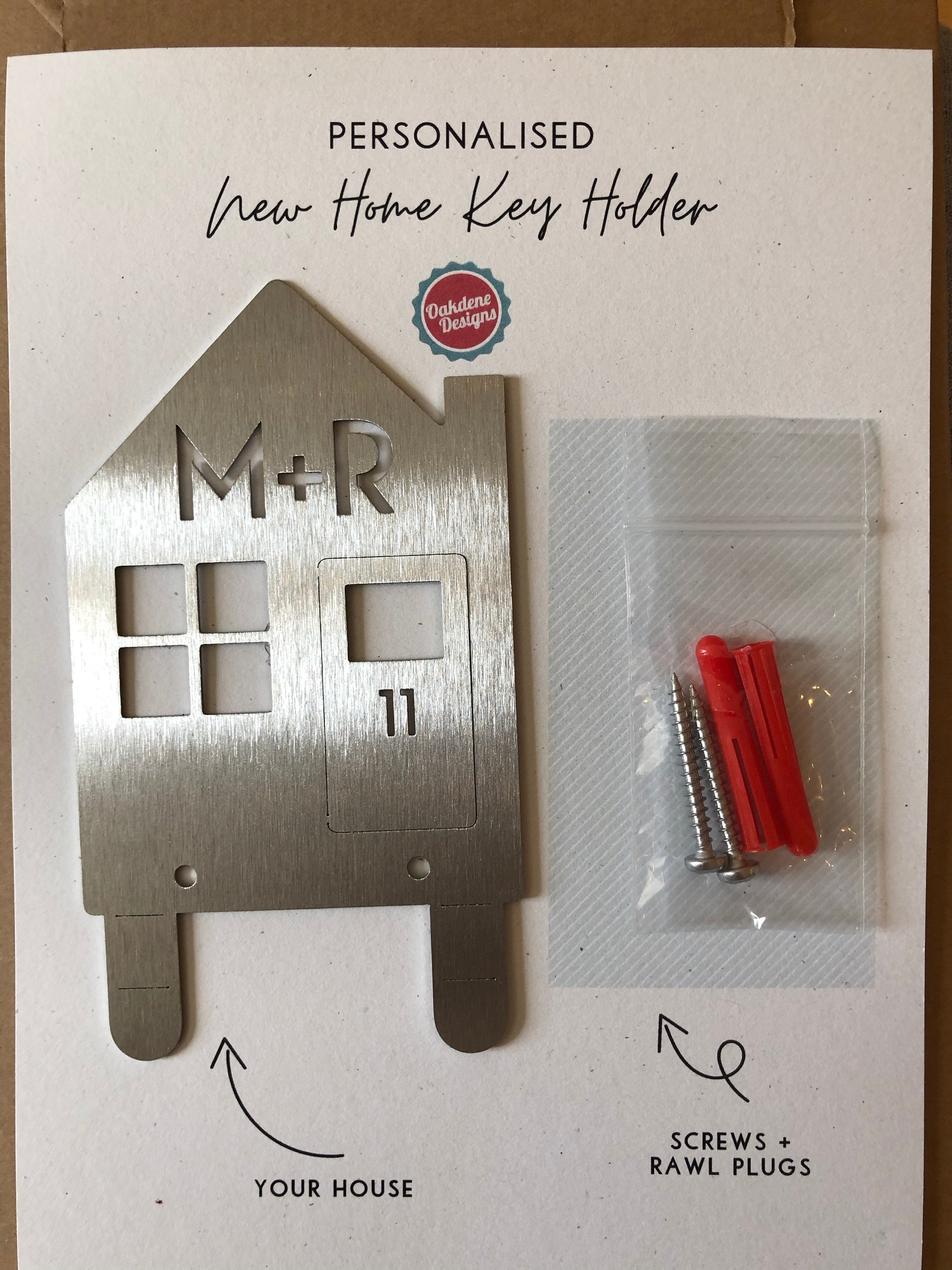 Personalised New Home Couples Key Holder