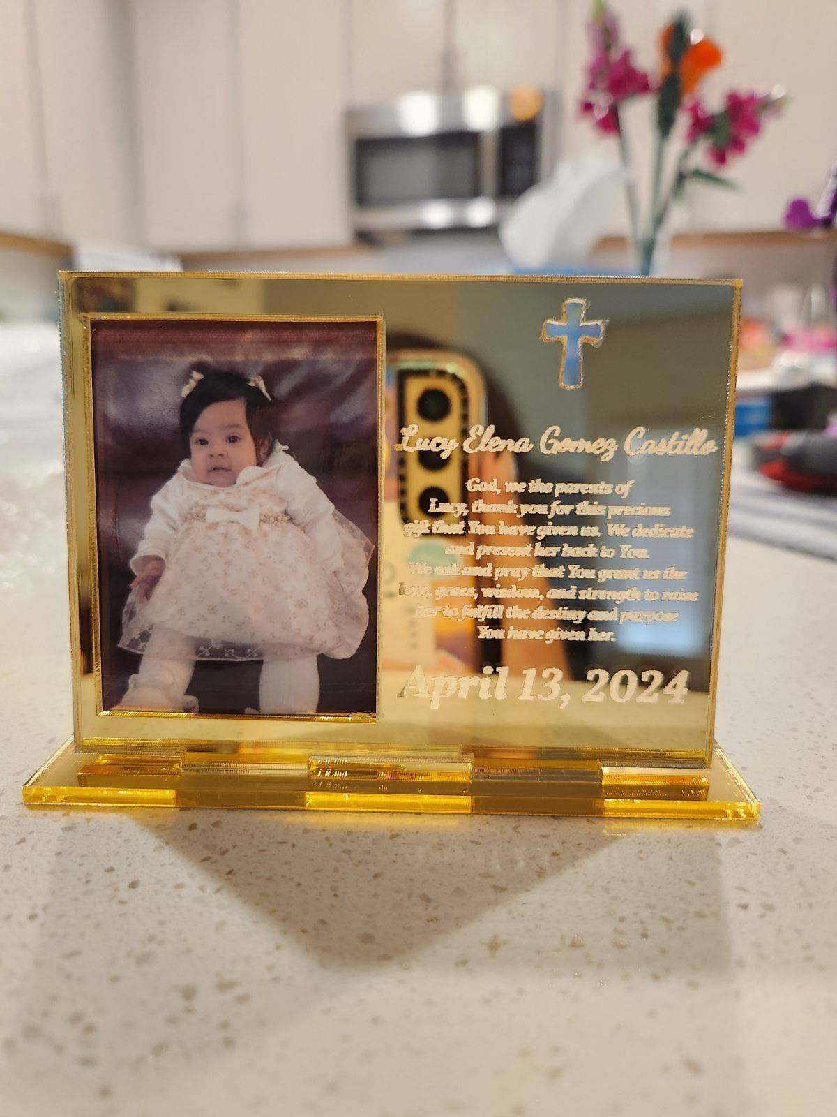 Personalized Baptism Favor, First Communion Favors, Christening Favors, Baptism Favor Girl and Boy, Baptism Photo Frame Stand, Mi Bautizo