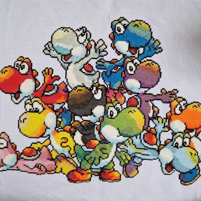 Pile of Yoshis Cross Stitch Pattern - Etsy