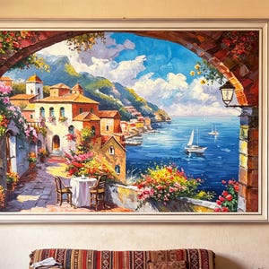 17 hand painted original scenery works of Aegean Sea & Med Sea