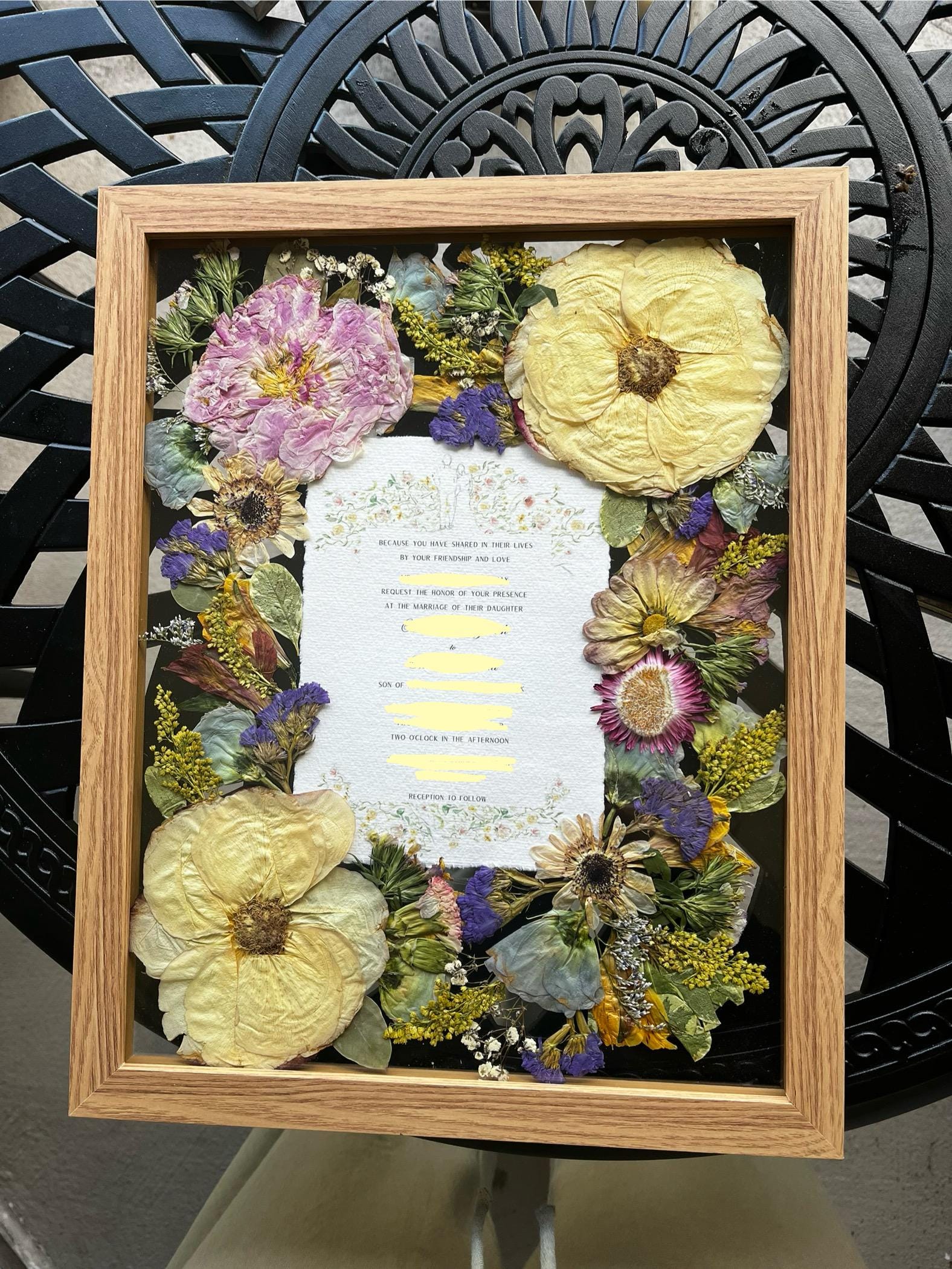 Preserved flowers from Maureen's etsy review