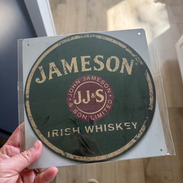 Aluminium Vintage Style Wall Sign - Jameson Whiskey Advertising