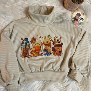 Pooh Fall Coffee Lattes Sublimation PNG JPEG File - Etsy