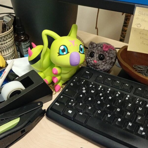 Wormmon Desk Buddy - Digimon Adventure 02 Inspired 3D Printed Secret ...