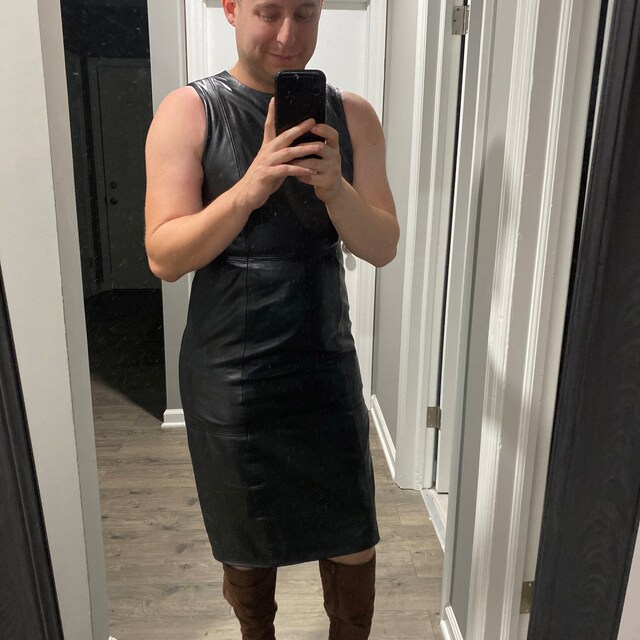 Handmade Lambskin Leather Dress: Sleeveless Knee-length Outfit - Etsy
