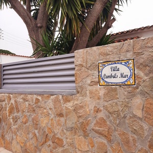 Green Italian House Number Tile, Signs for Home, Personalized Tile ...