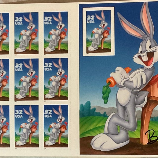 Ten Vintage Bugs Bunny 32c Postage Stamps - Unused 1997 Set - Etsy