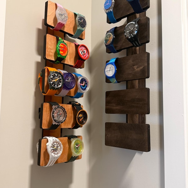 Watch Storage Racks Watch Storage Wall, Watch Holder Wood, Watch Display Case Wall, Watch ...
