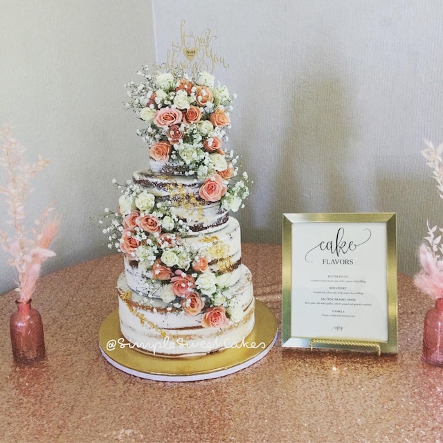 Cake Flavors Sign , Printable Wedding Cake Sign, Wedding Cake Menu