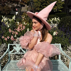 Ballet Pink Practical Witch Hat- Pink Wool Felt Hat With  display picture 1
