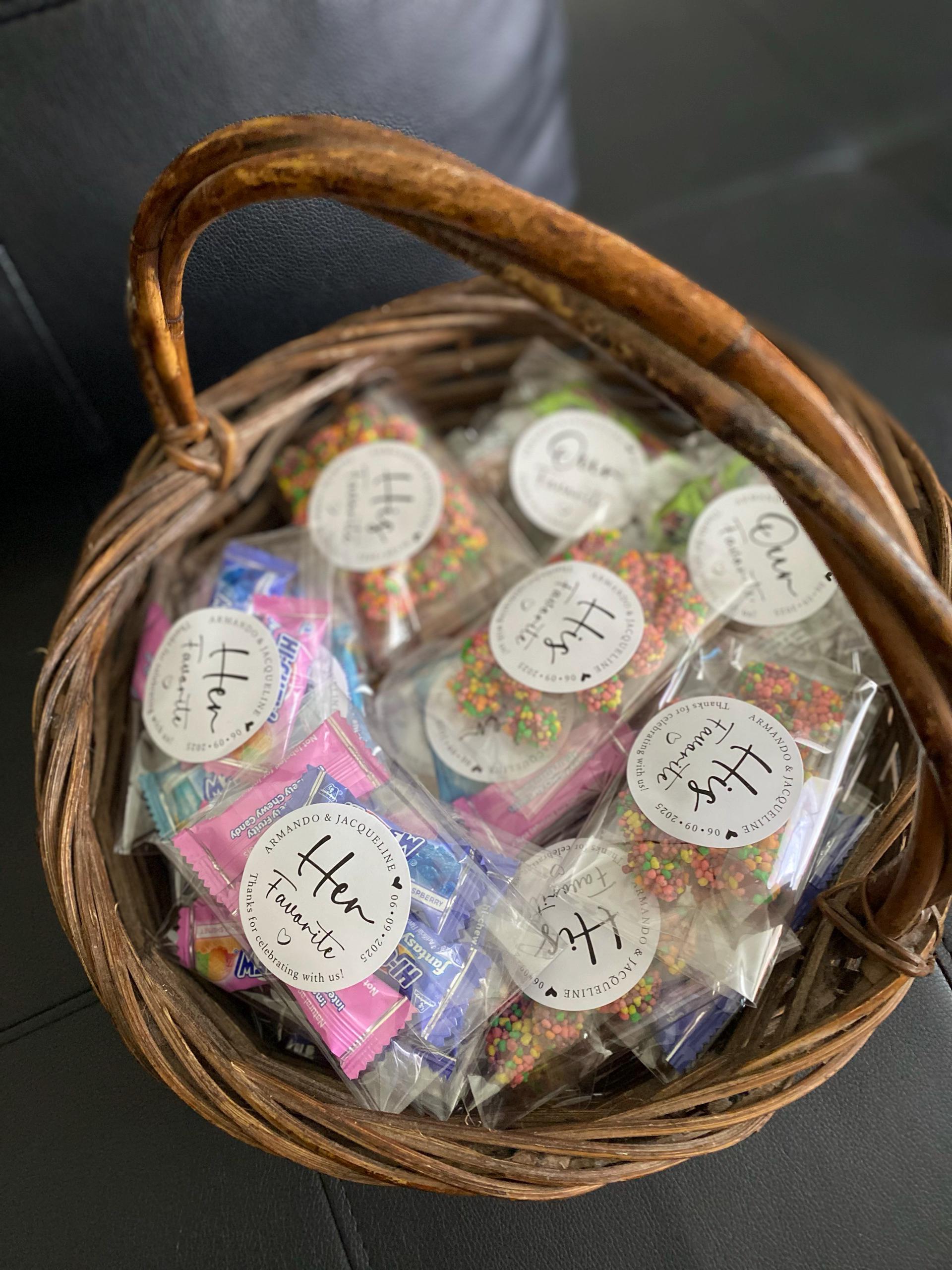 20 His Her Our Wedding Favors Stickers & Bags, His Her Our Favorite Sticker, His Her Favor Label, His Favorite, Her Favorite, Our Favorite