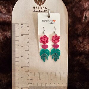 Patriotic Color Block Red White and Blue Scalloped Arch Earrings With ...