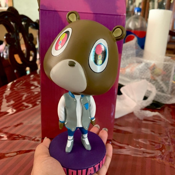 Gradutation Yeezy Kanye West Graduation Bear Bobblehead - Yeezy College Dropout Life of ...