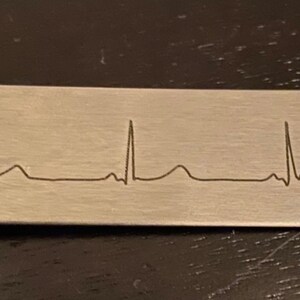 Actual Heartbeat EKG EEG Engraved Keychain Personalized Gift Him Her ...
