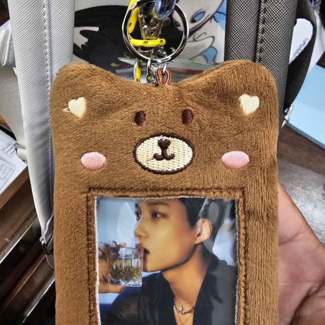 Kai Exo Bear Plush Photocard Holder - Etsy