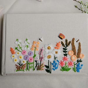 Personalized Embroidered Recipe Book Custom Journal Cookbook Notebook Valentine's Day Bridal Shower Gift Daughter Birthday Gift Gift Moms