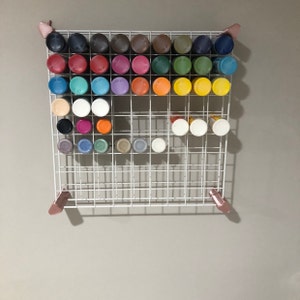 Paint Organizer craft Paint 2oz. Bottles inks wire Grid Art