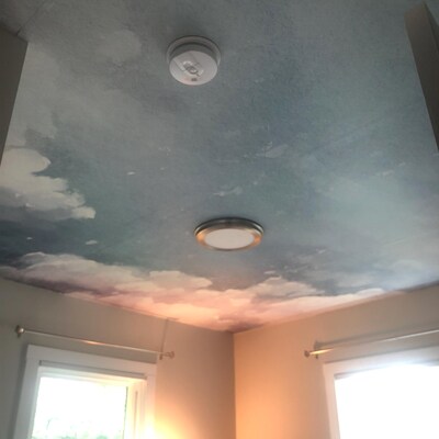 Blue Sky and Clouds, Kids Room Wall Mural, Stylish Nursery Wallpaper ...