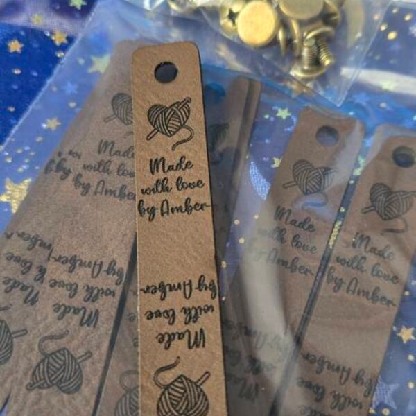 Custom Name Faux Leather Hat Patch / Personalized 3