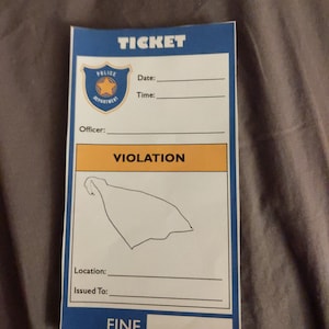 Pretend Play Police Tickets police Party. Printable. Instant Download ...