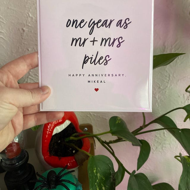 1st Wedding Anniversary Card for Husband, Personalized, 1 Year