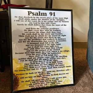 Psalm 91 KJV. Psalm 91 Poster. A Soldiers Psalm. Prayer for God's ...