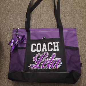 Cheer Coach Bag W/keychain Bow Customizable - Etsy