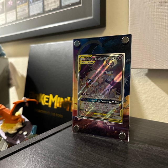 Solgaleo Lunala GX Alternate Art Custom Pokemon Card Display 