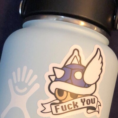 Blue Shell Vinyl Sticker Mario Kart Nintendo - Etsy