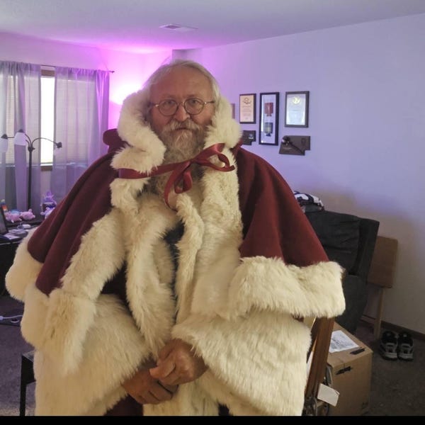 Olde World Victorian Father Christmas Robe | Traditional Santa Claus ...