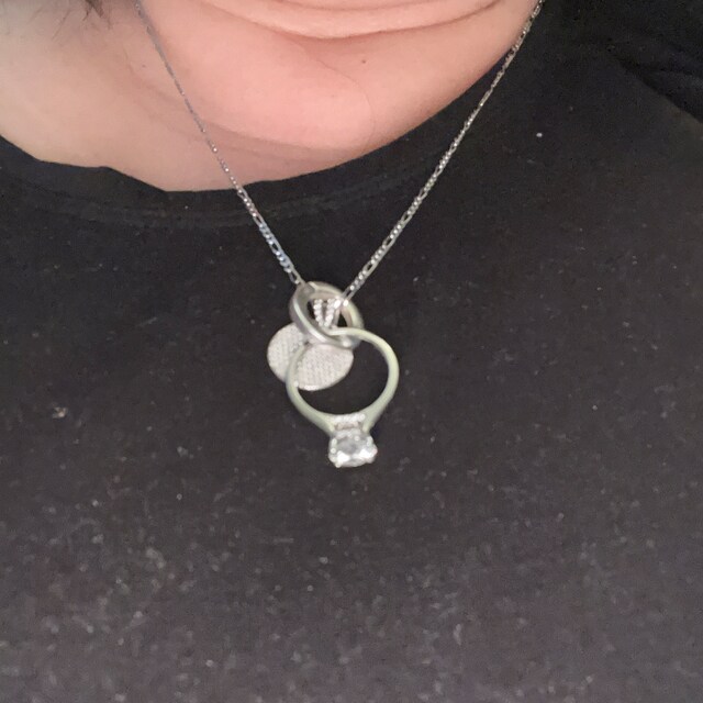 ネックレス・ペンダント August Harmony 925silver Ring Holder Necklace BFT182 Sterling Silver Geometric Ring Holder Necklace [choose Chain
