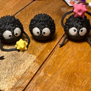 断熱材！！Yellow moon dwarf ’totoro’ spore511 Cute Soot Sprites | Susuwatari | 3d-printed Soot Sprites | Cute
