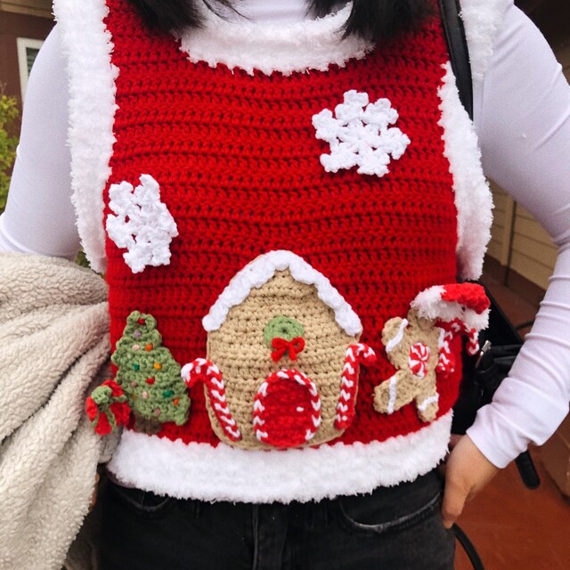 Crochet Vest Pattern PDF Cozy Holiday Vest - Etsy