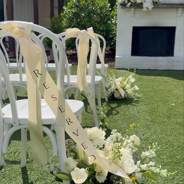 Wedding Ceremony - 10 Ribbons/bows - Personalized - Etsy