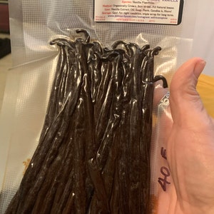 10 Tahitian Grade A Gourmet Vanilla Beans – 4 Inches Each, Organic, No Artificial Additives